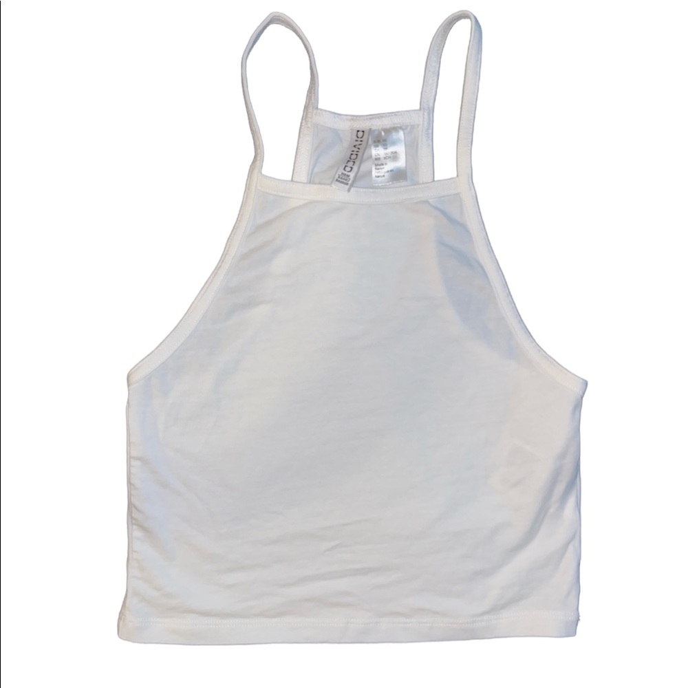 🔴Divided H&M white racerback crop top🔴